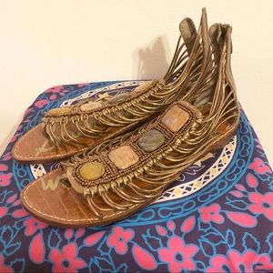 SAM EDELMAN Hazel embellished gladiator sandal 8.5
